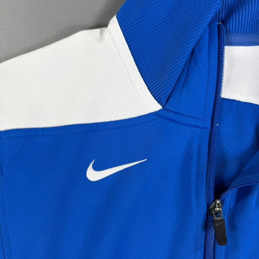Nike Dri-FIT Track Jacket Small Blue White Full Zip Athletic Warm Up Jacket S - Picture 6 of 9